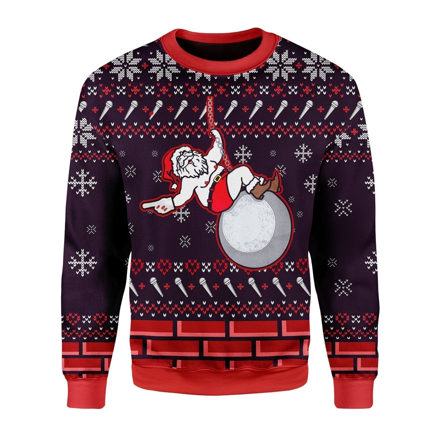 Gearhomies Christmas Unisex Sweater Miley Cyrus Ugly Christmas 3D Apparel