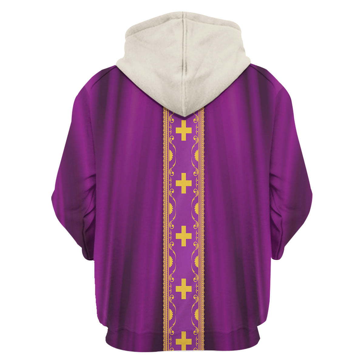 Tracksuit Tops Pullover Sweatshirt Pope Francis Purple Liturgical Vestment 3D Apparel