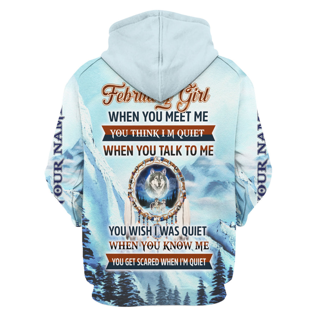 YMskins Personalized Tops I Am A February Girl All Over Printed