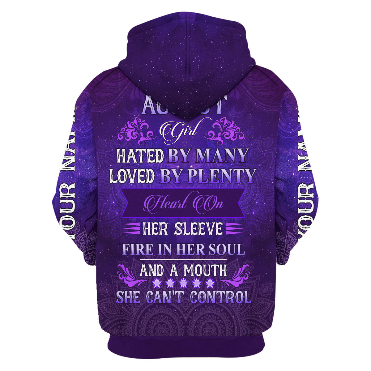 YMskins Personalized Zip Hoodie August Girl All Over Printed