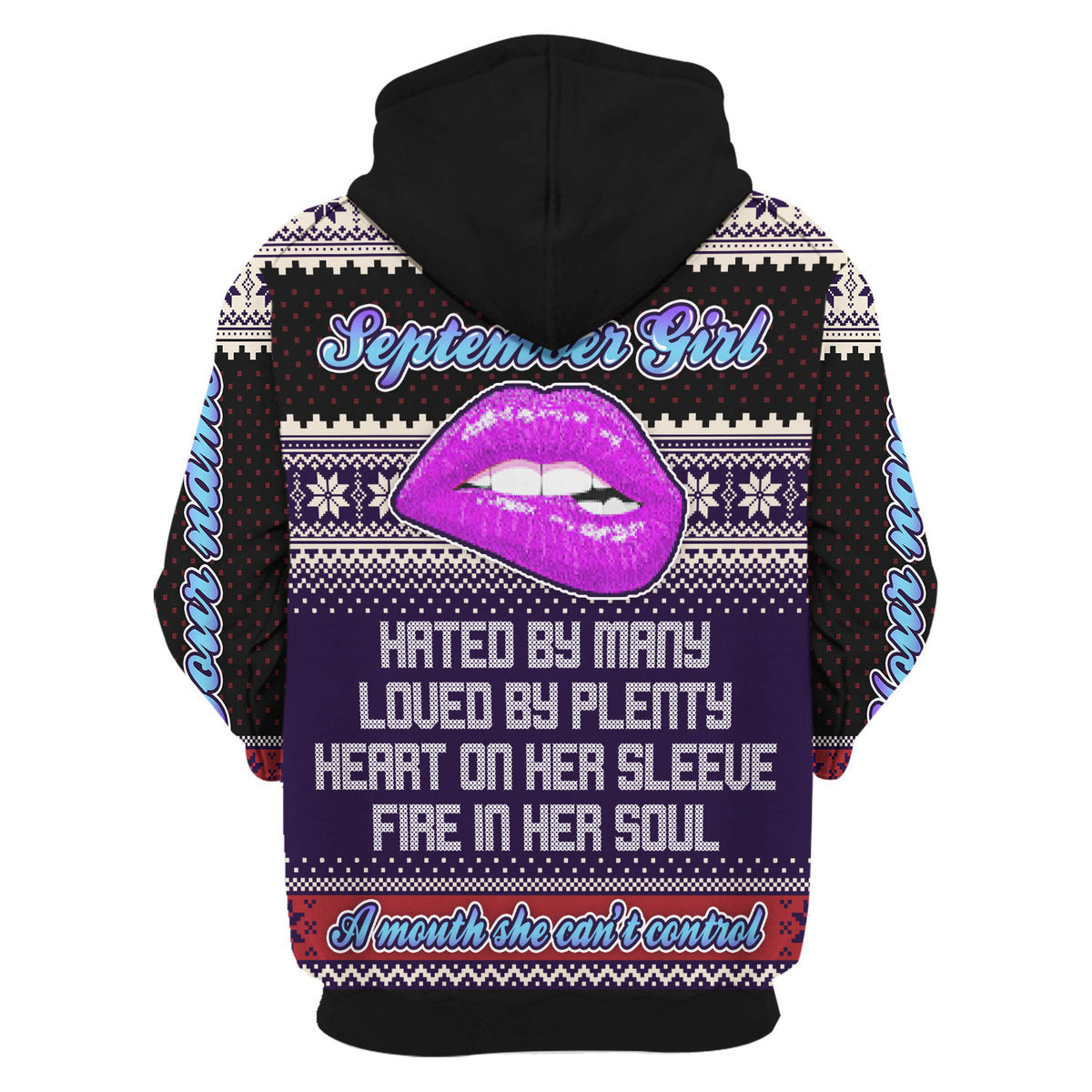YMskins Personalized Zip Hoodie A Queen Was Born In September All Over Printed