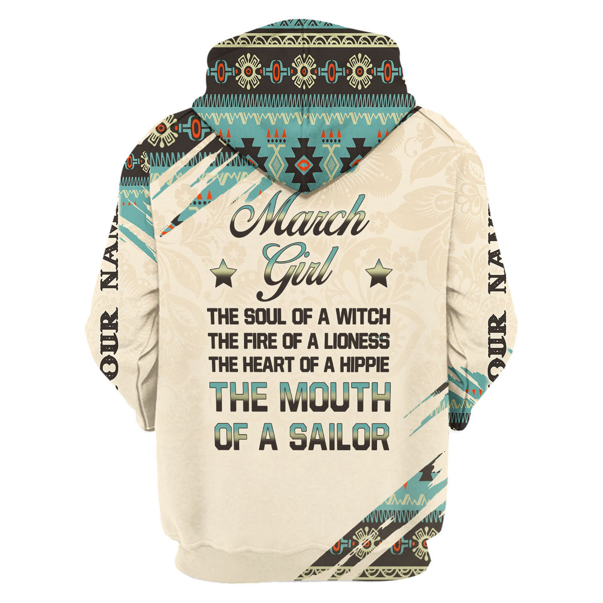 YMskins Personalized Hoodie March Girl All Over Printed