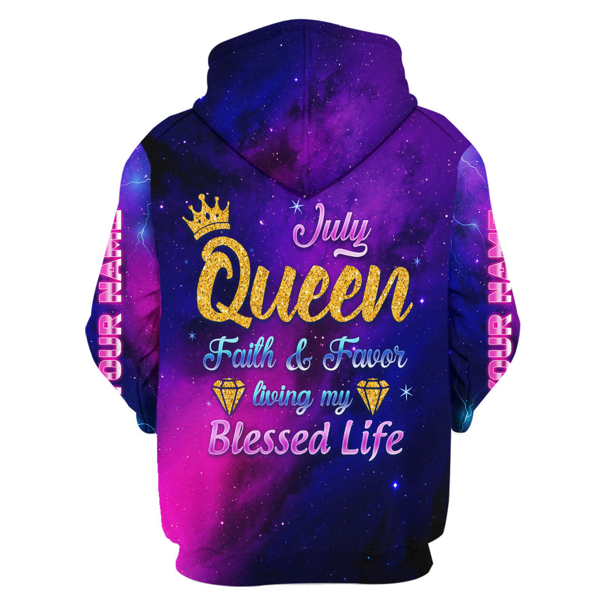 YMskins Personalized Hoodie July Queen All Over Printed