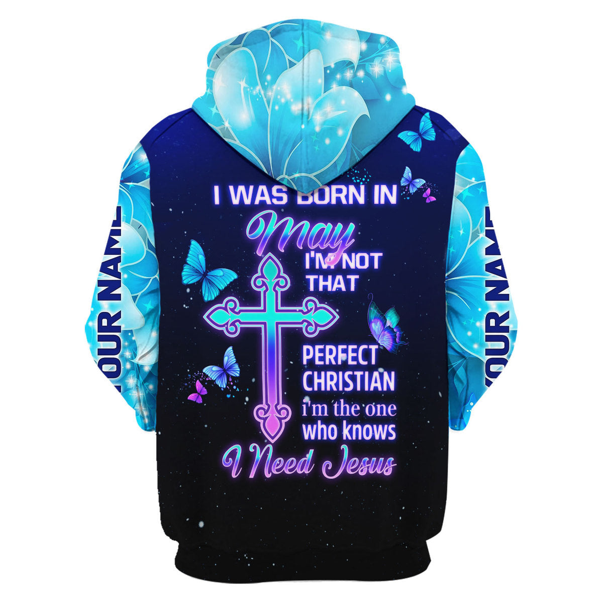 YMskins Personalized Zip Hoodie May Girl All Over Printed
