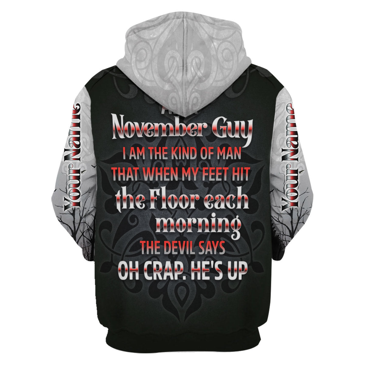 YMskins Personalized Hoodie November Guy All Over Printed