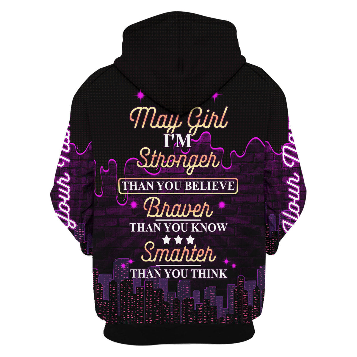 YMskins Personalized Hoodie I'm A May Girl All Over Printed
