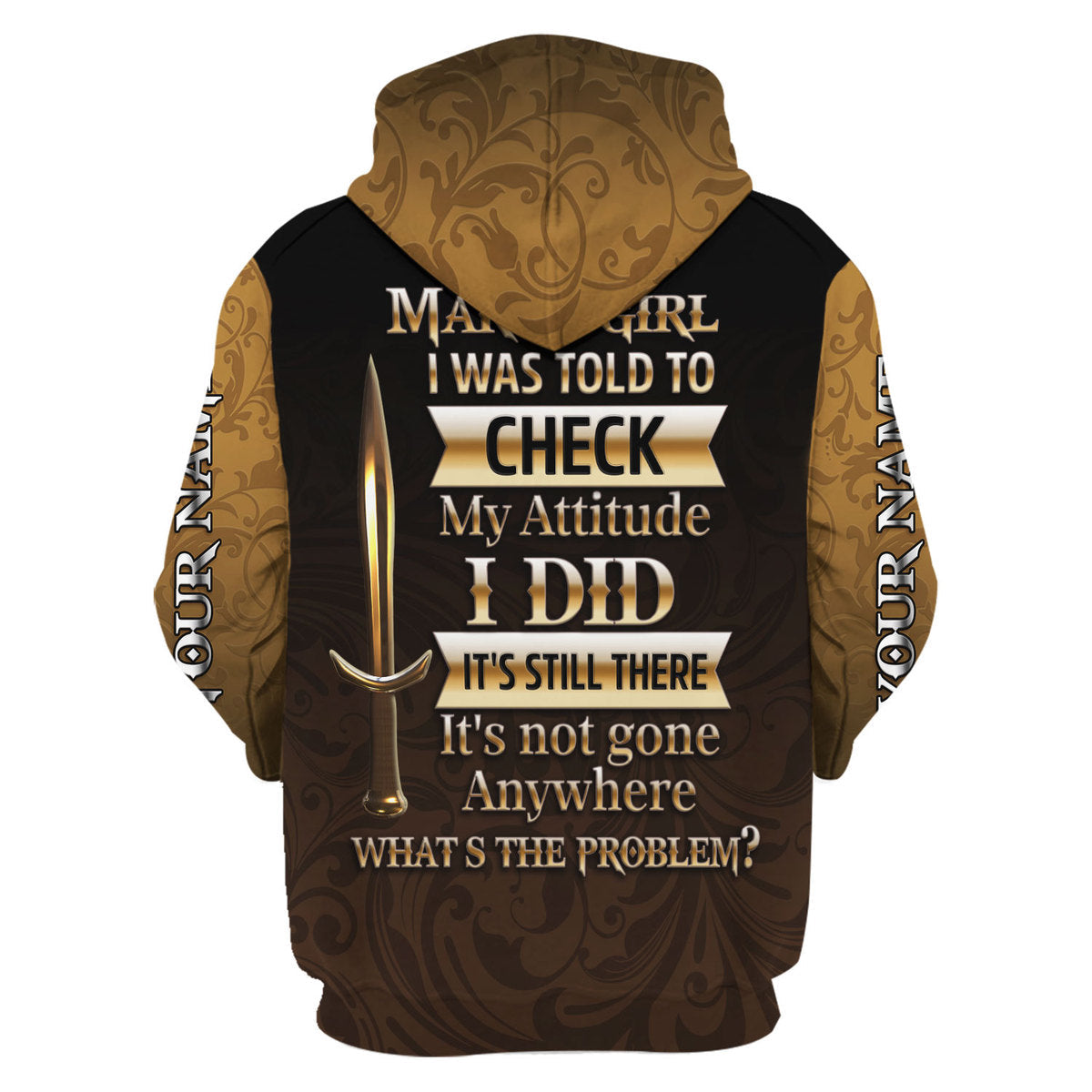 YMskins Personalized Zip Hoodie I'm A March Girl All Over Printed