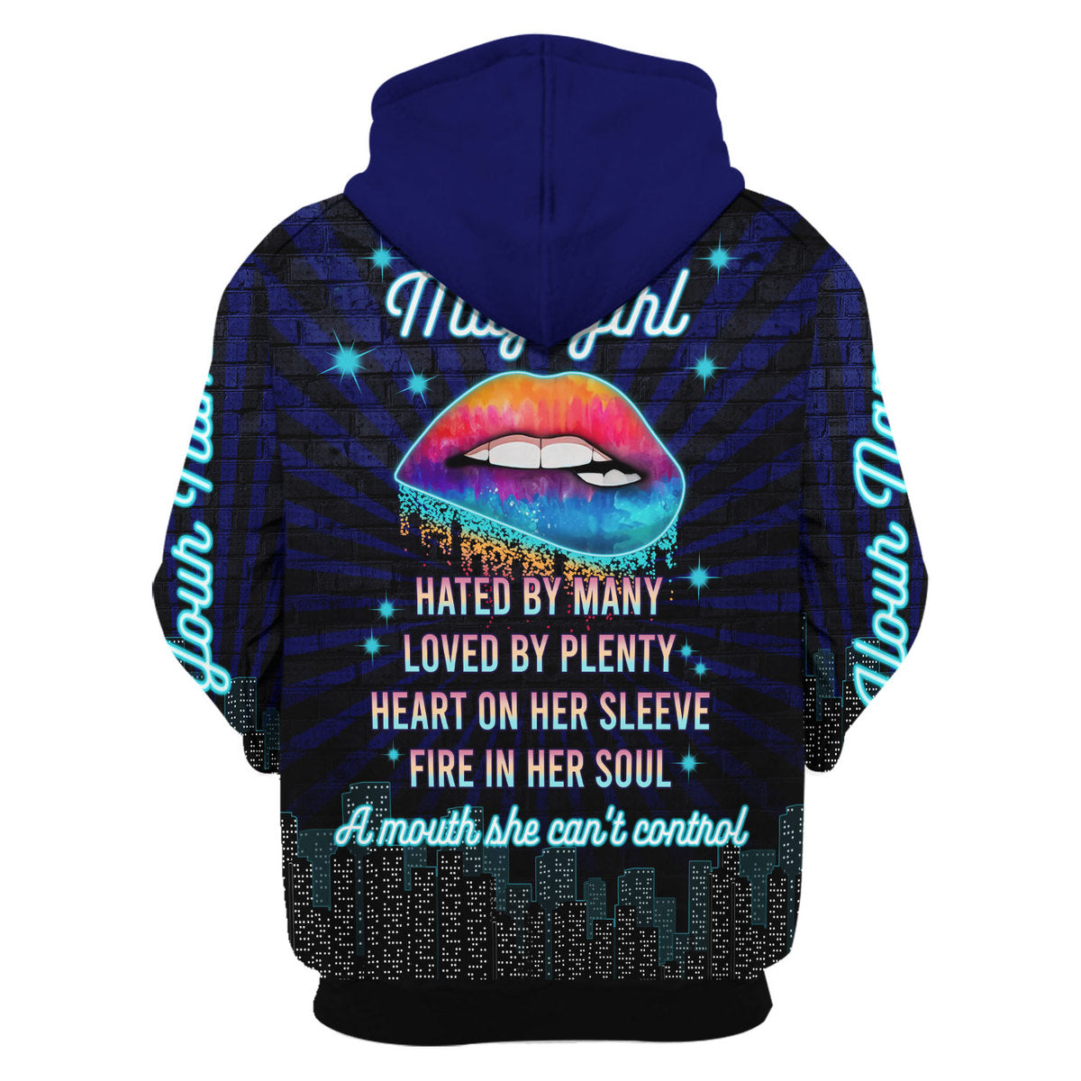 YMskins Personalized Zip Hoodie May Girl All Over Printed