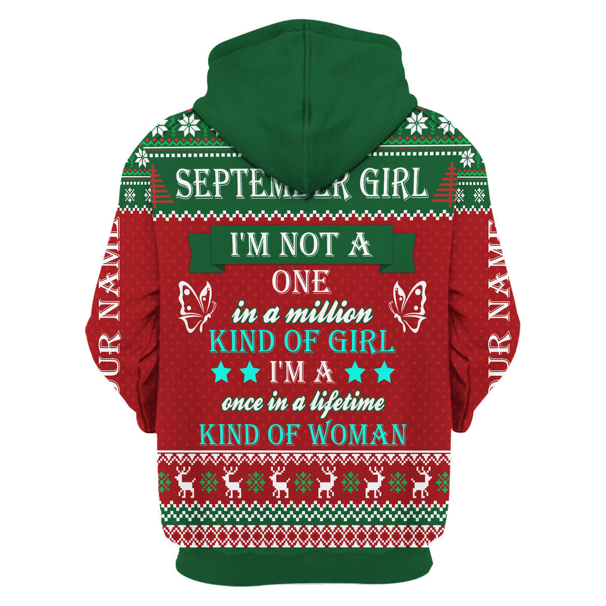 YMskins Personalized Hoodie September Girl All Over Printed