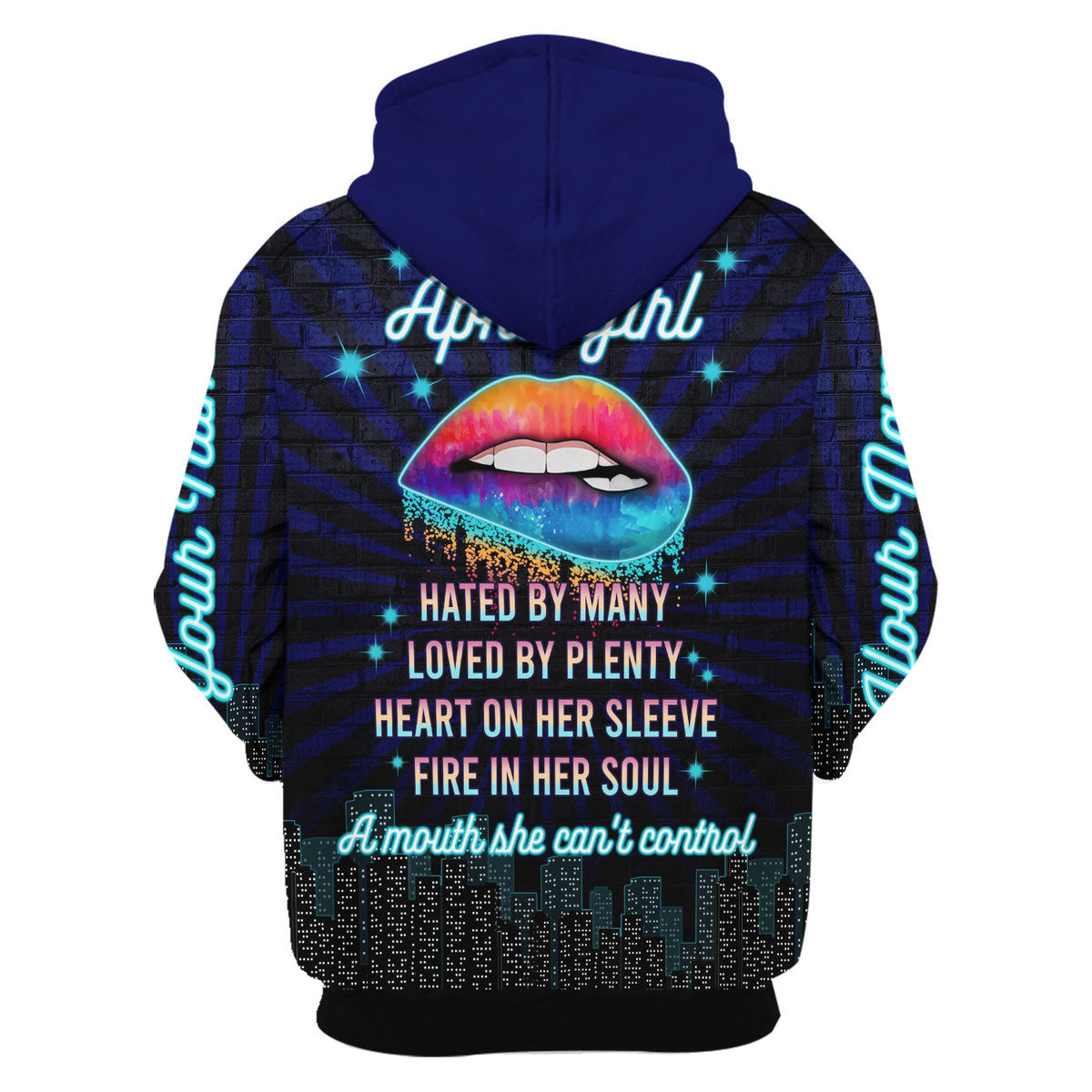 YMskins Personalized Hoodie April Girl All Over Printed