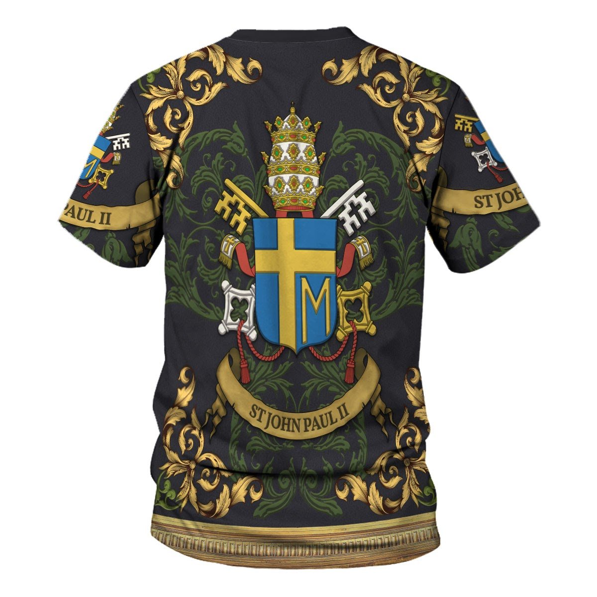 YMskins Tops Pullover Sweatshirt Pope John Paul II Coat Of Arms 3D Apparel