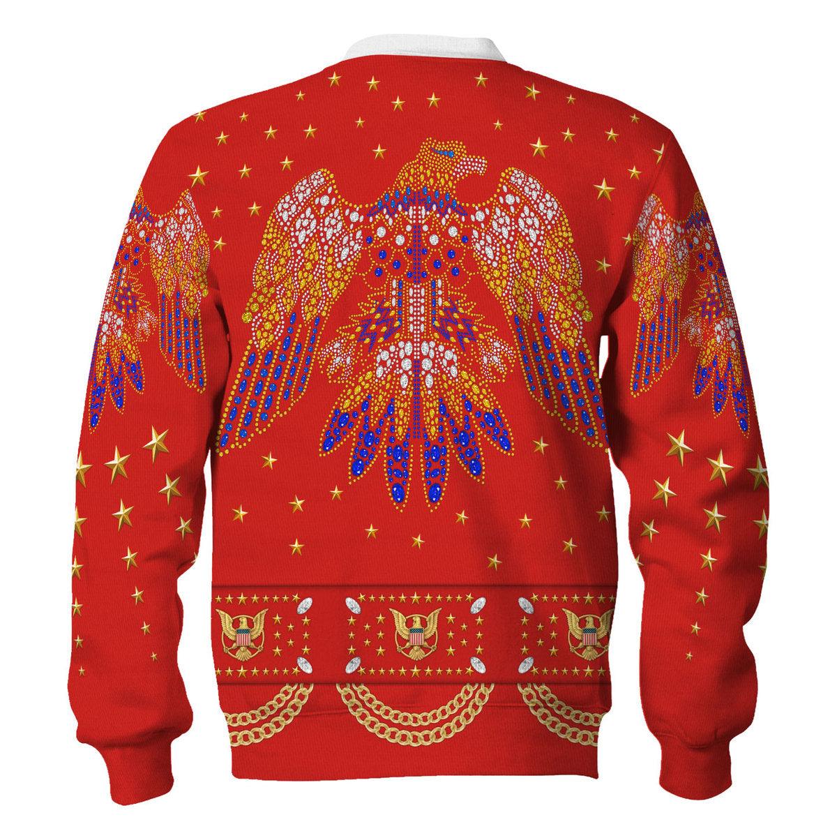 CustomsPig Elvis EAGLE Red Costume Hoodie Sweatshirt T-Shirt Sweatpants - CustomsPig.com