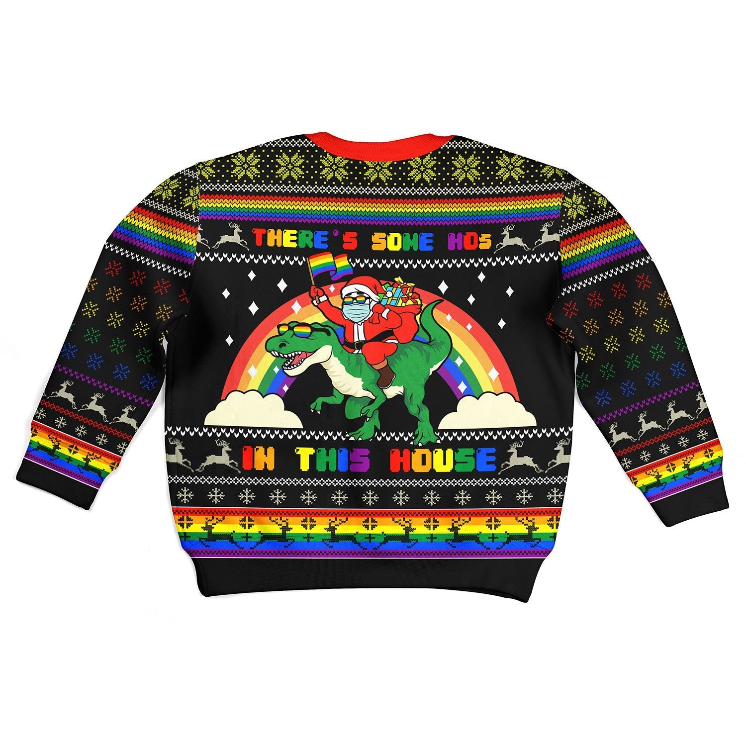 YMskins Kid Christmas Sweater LGBT There's Some Hos In This House 3D Apparel