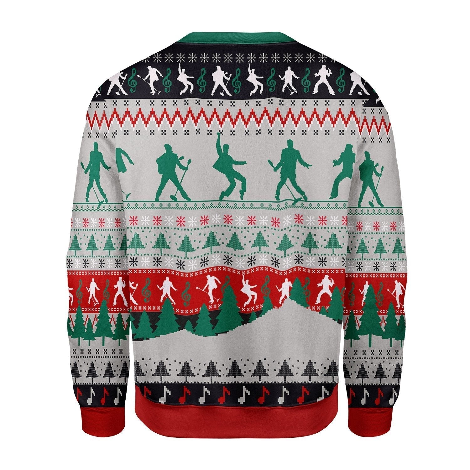 YMskins Christmas Sweater Elvis Presley With Santa 3D Apparel