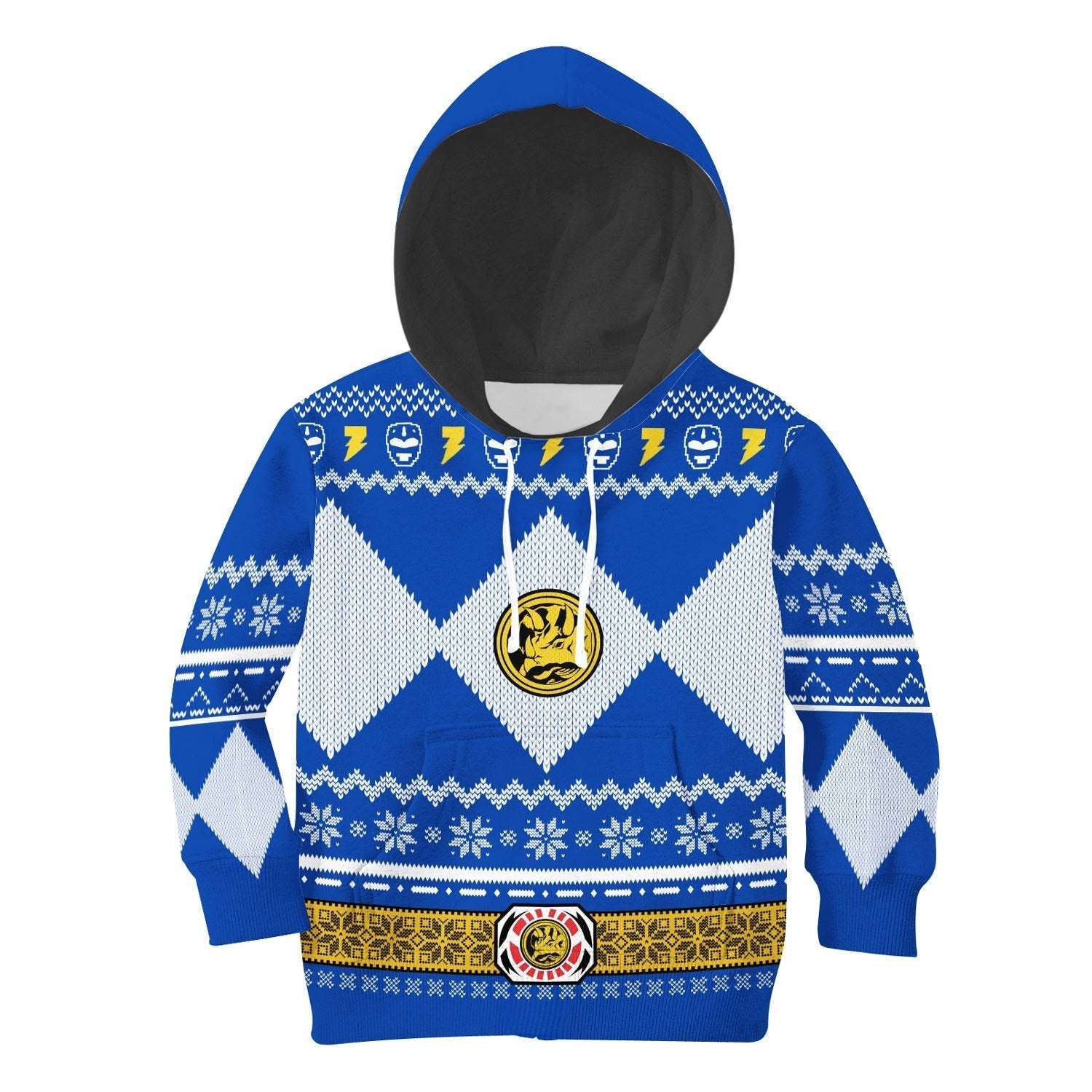 Gearhomies Unisex Kid Tops Pullover Sweatshirt Blue Mighty3D Apparel