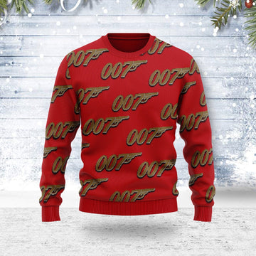 YMskins Ugly Christmas Sweater 007 Detective 3D Apparel