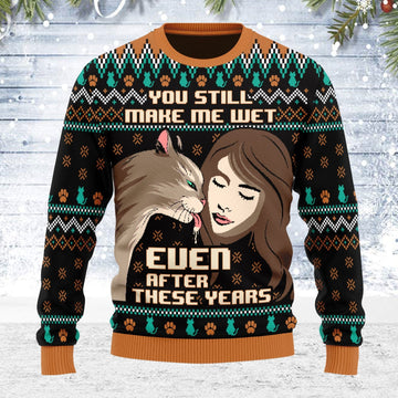 YMskins Ugly Christmas Sweater You Still Make Me Wet Even After All These Years 3D Apparel