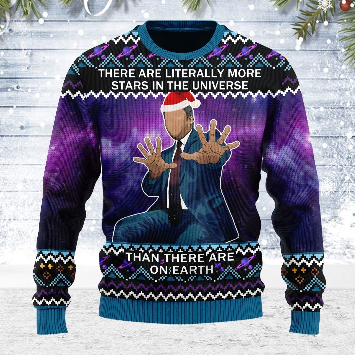 YMskins Ugly Christmas Sweater There Are Literally More Stars 3D Apparel