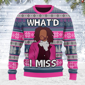 YMskins Ugly Christmas Sweater What'd I Miss 3D Apparel