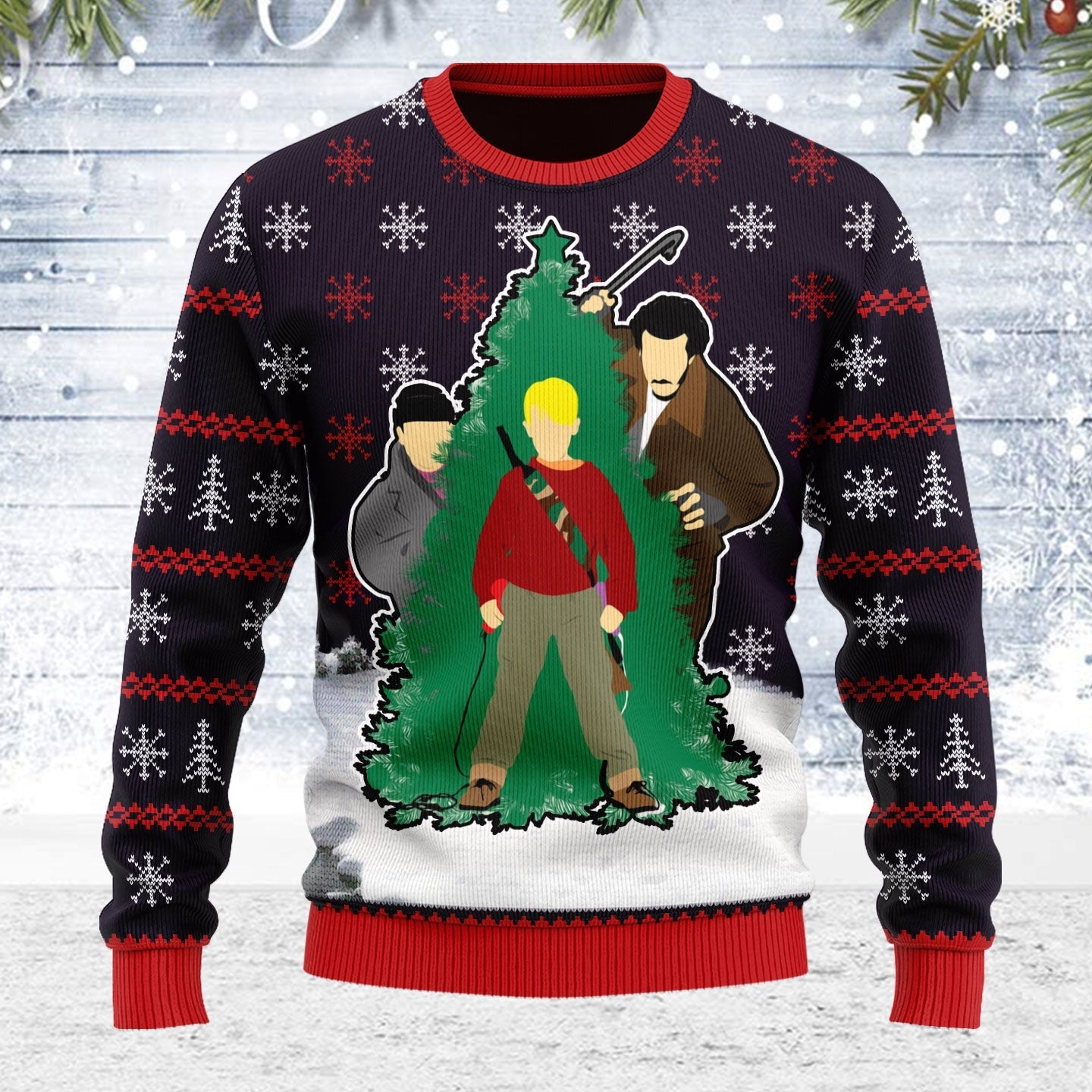 YMskins Ugly Christmas Sweater Merry Christmas Ya Filthy Animal 3D Apparel
