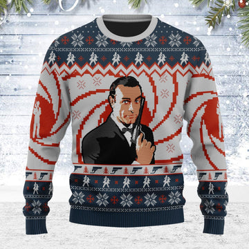 YMskins Ugly Christmas Sweater Sean Connery 3D Apparel