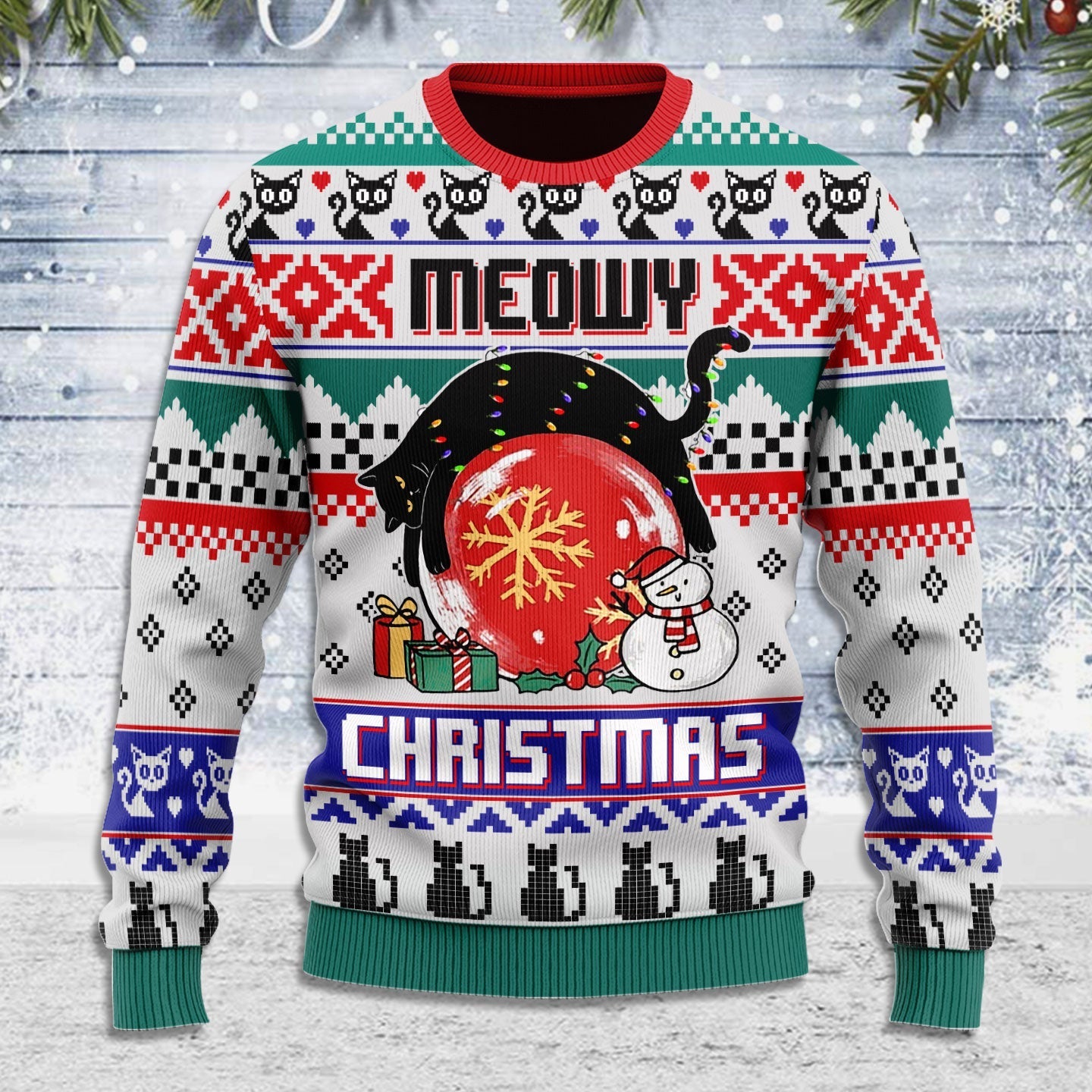 YMskins Ugly Christmas Sweater Meoy Christmas 3D Apparel