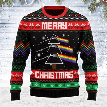 YMskins Ugly Christmas Sweater Merry Christmas Pink Floy 3D Apparel