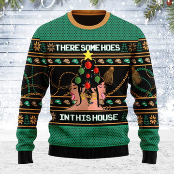 YMskins Ugly Christmas Sweater There Is A Christmas Hos In This House 3D Apparel