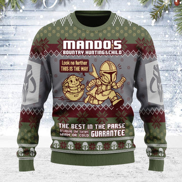YMskins Ugly Christmas Sweater Mando's Bountry Hunting 3D Apparel