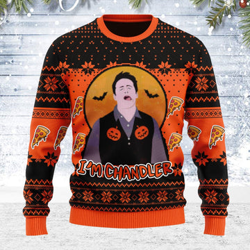 YMskins Ugly Christmas Sweater Friends I'm Chandler 3D Apparel