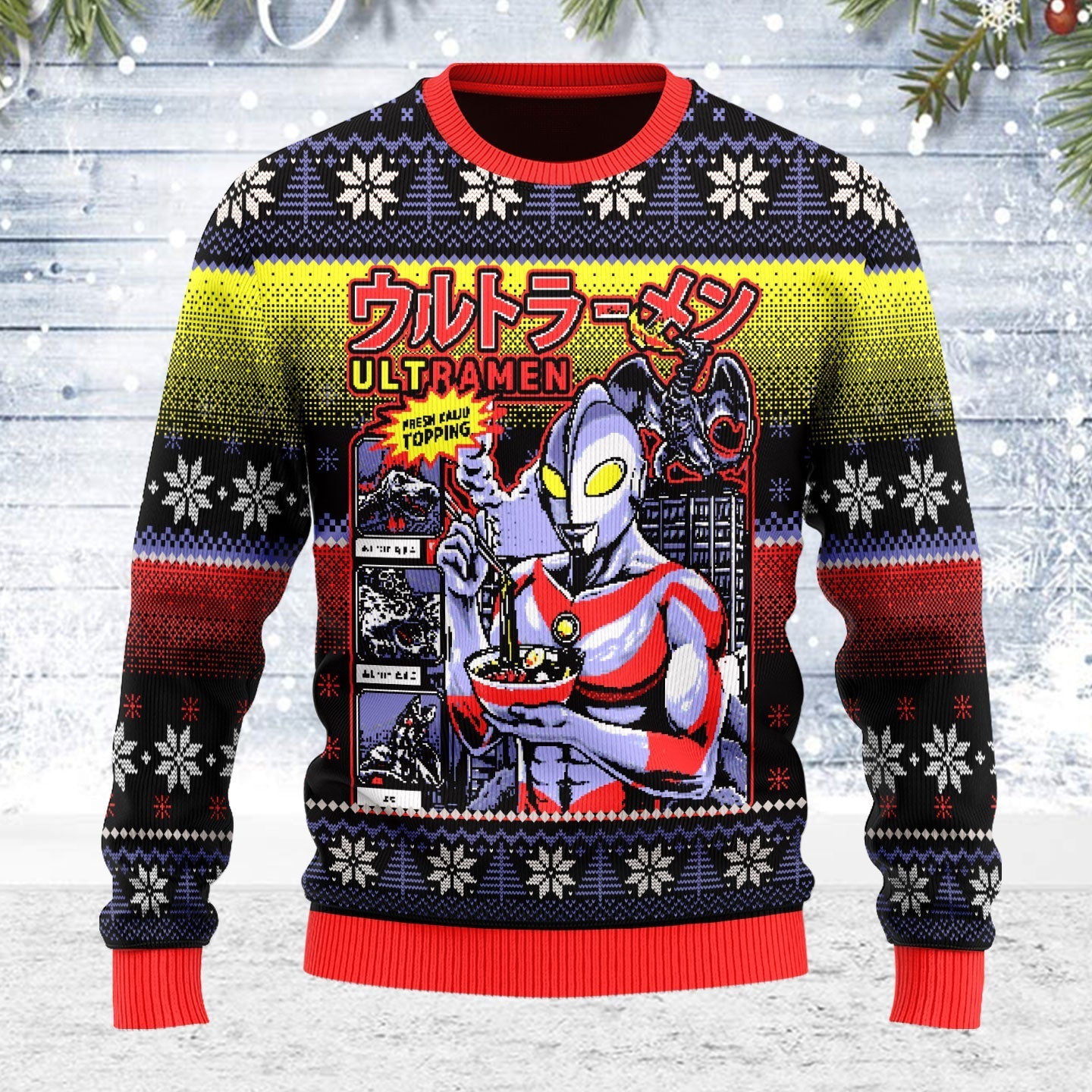 YMskins Ugly Christmas Sweater Ultramen 3D Apparel