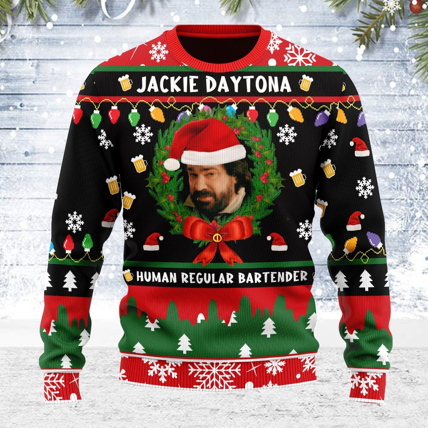 YMskins Ugly Christmas Sweater Jackie Daytona 3D Apparel