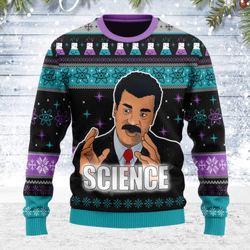 YMskins Ugly Christmas Sweater Science Is True Whether Or Not You Believe 3D Apparel