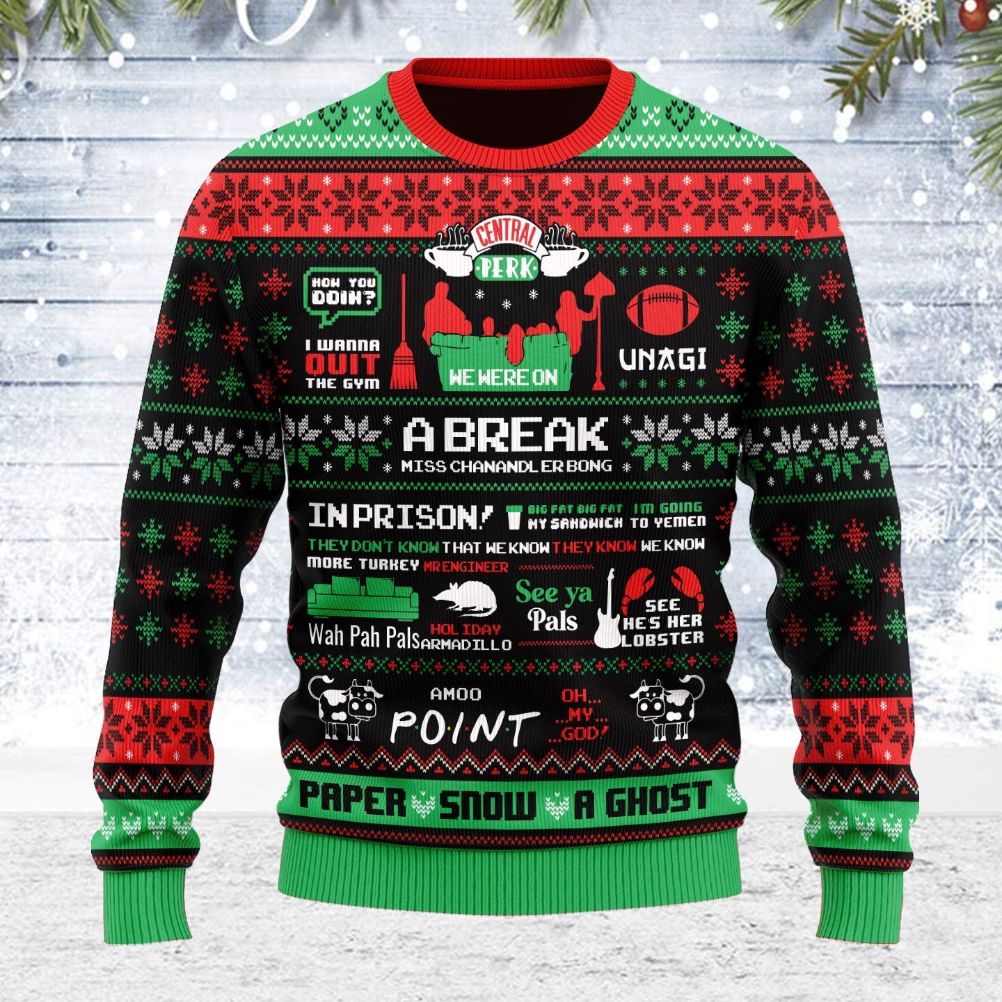 YMskins Ugly Christmas Sweater Friend 3D Apparel