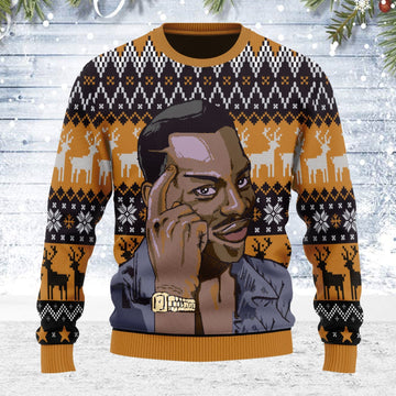 YMskins Ugly Christmas Sweater Roll Safe Think About It Guy Meme 3D Apparel