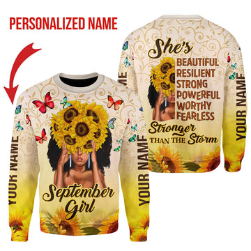 YMskins Personalized Tops September Girl All Over Printed