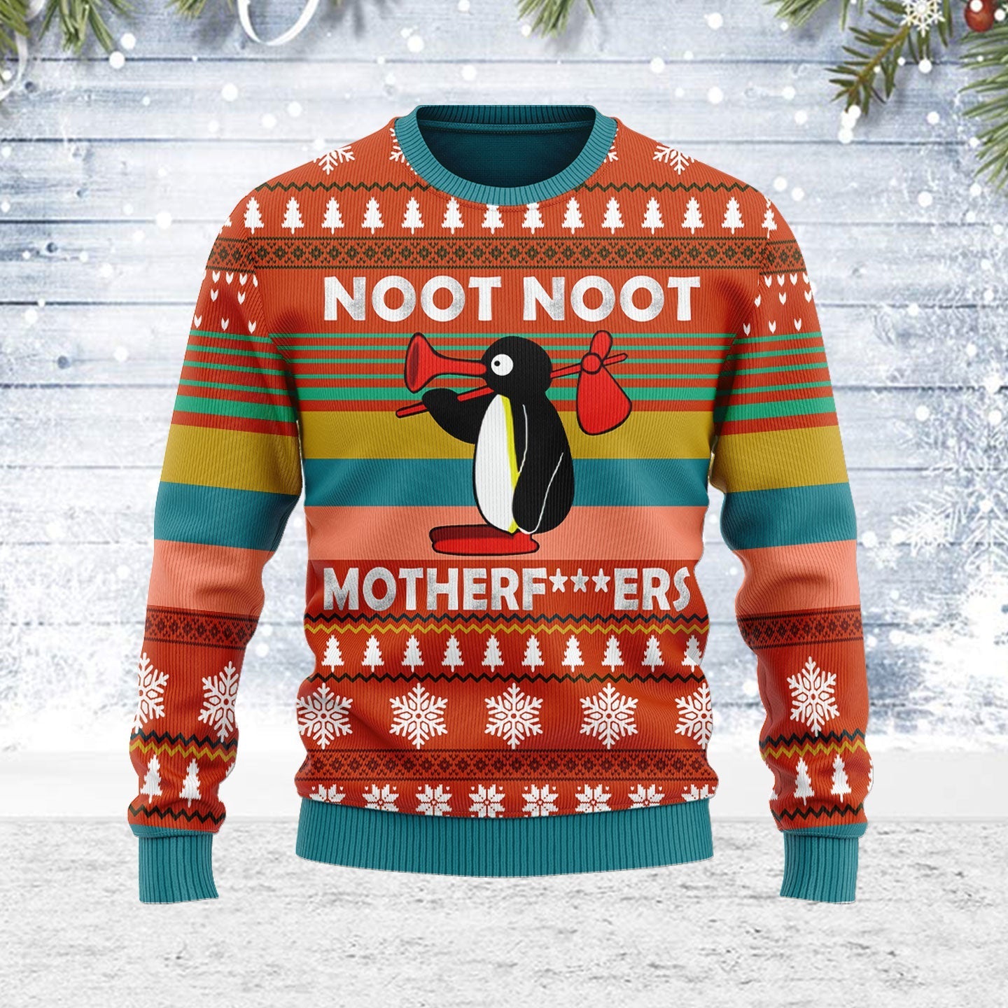 YMskins Ugly Christmas Sweater Noot Noot Motherf*kers 3D Apparel