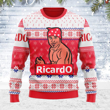 YMskins Ugly Christmas Sweater Ricardo Milos Meme Funny 3D Apparel
