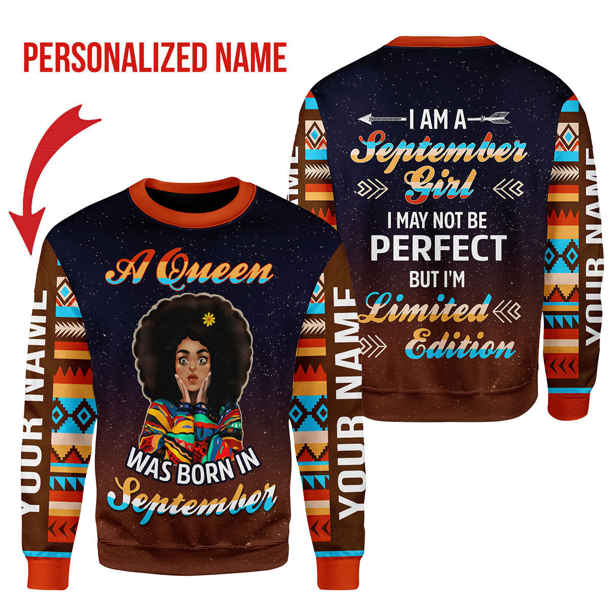 YMskins Personalized Tops September Girl All Over Printed