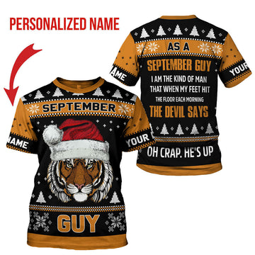 YMskins Personalized T-shirt September Guy All Over Printed
