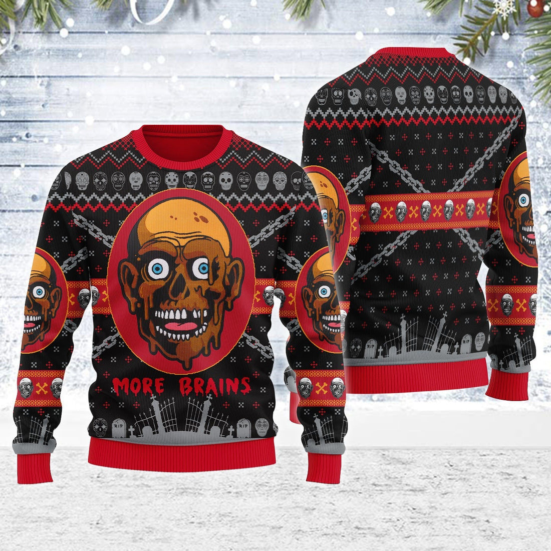 YMskins Ugly Christmas Sweater The Return Of The Living Dead 3D Apparel