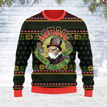 YMskins Ugly Christmas Sweater Humbug No Fair 2020 3D Apparel