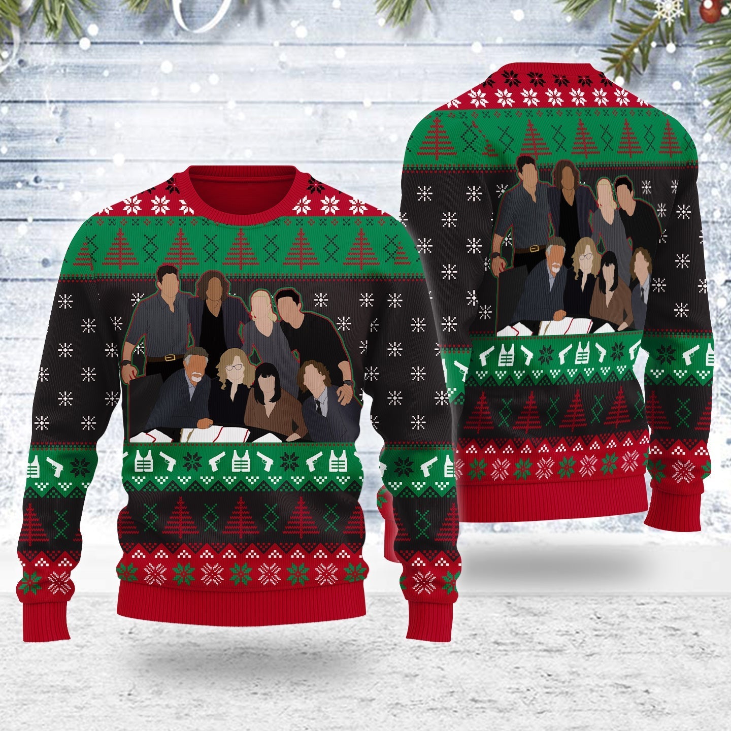 YMskins Ugly Christmas Sweater Criminal Minds 3D Apparel