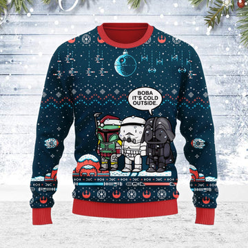 YMskins Ugly Christmas Sweater Boba Fett It's Cold Outside 3D Apparel