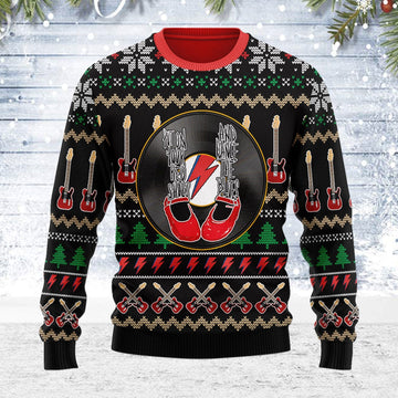 YMskins Ugly Christmas Sweater Put On Your Red Shoes and Dance The Blues 3D Apparel