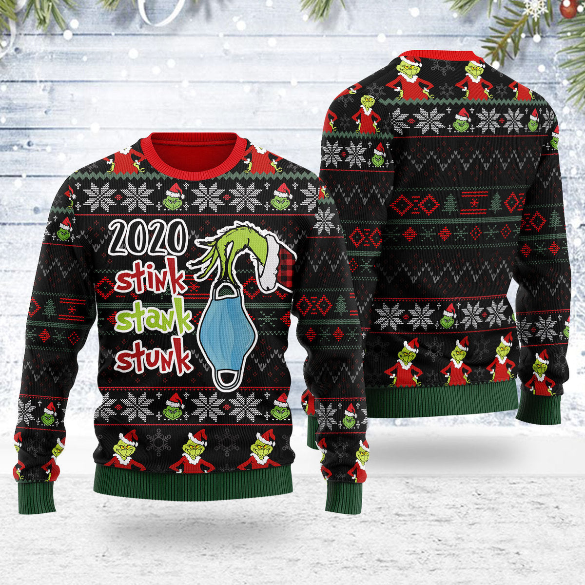 YMskins Ugly Christmas Sweater 2020 Stink Stank Stunk 3D Apparel