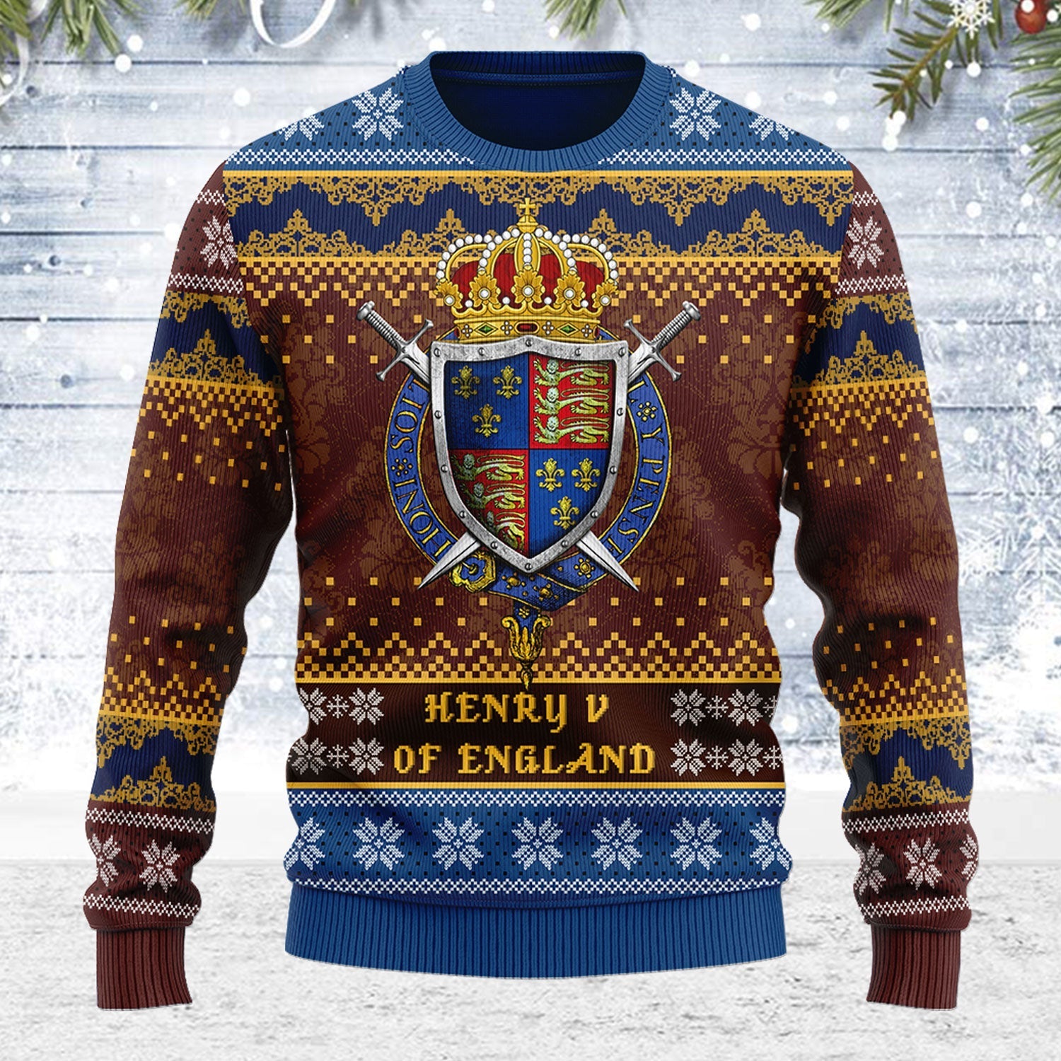 YMskins Ugly Christmas Sweater Henry V 3D Apparel
