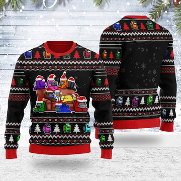 YMskins Ugly Christmas Sweater Among Us 3D Apparel
