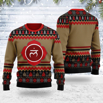 YMskins Ugly Christmas Sweater Root Chakra 3D Apparel