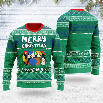 YMskins Ugly Christmas Sweater Friends Merry Christmas 3D Apparel